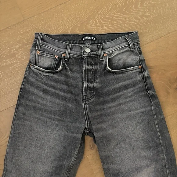 Cherry LA Charcoal Straight Jeans